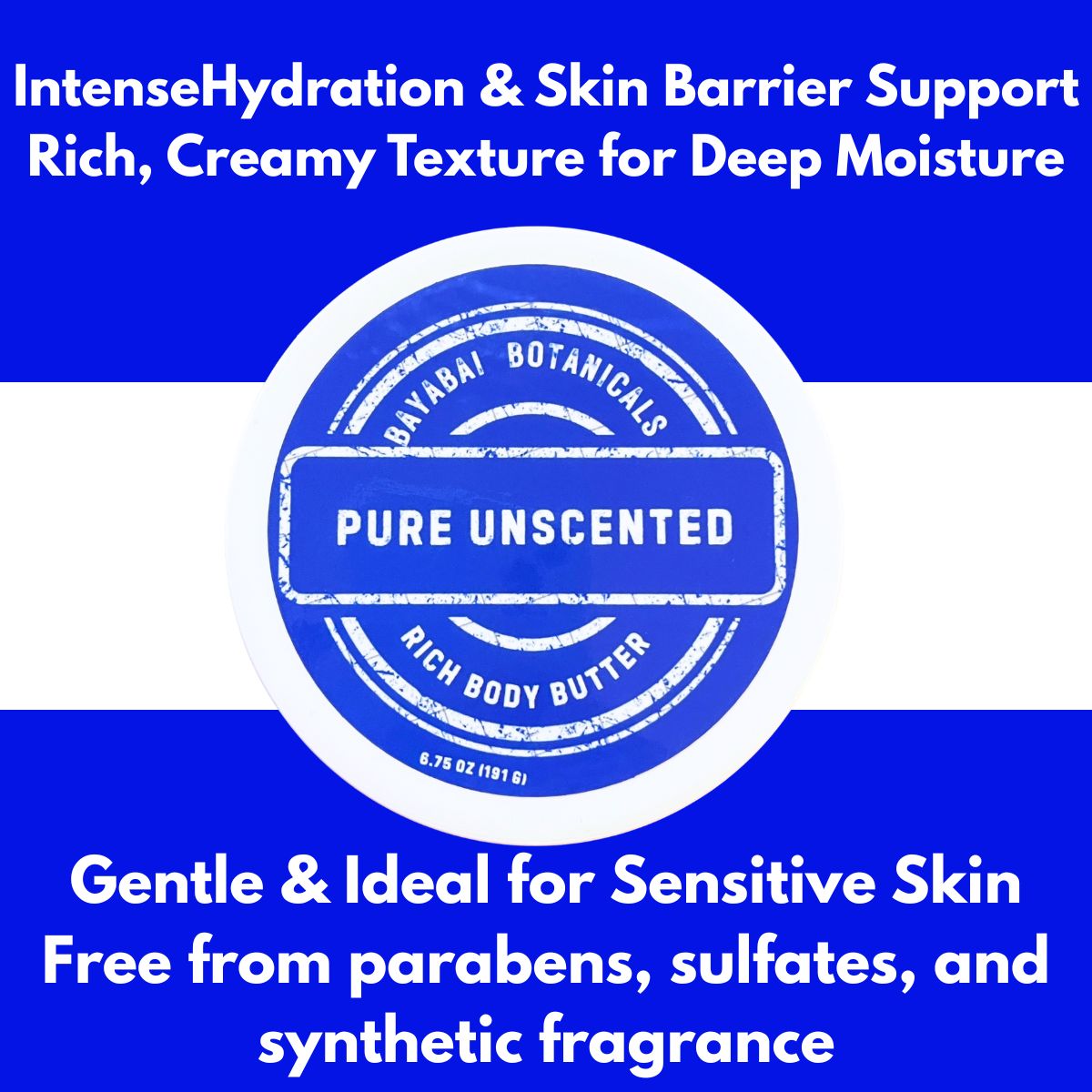 BAYABAI BOTANICALS RICH BODY BUTTER PURE UNSCENTED