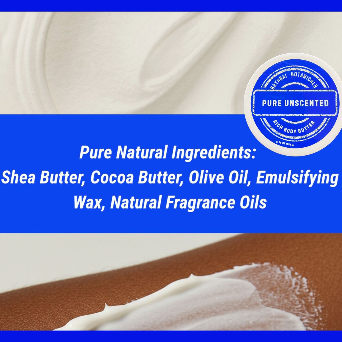 BAYABAI BOTANICALS RICH BODY BUTTER PURE UNSCENTED