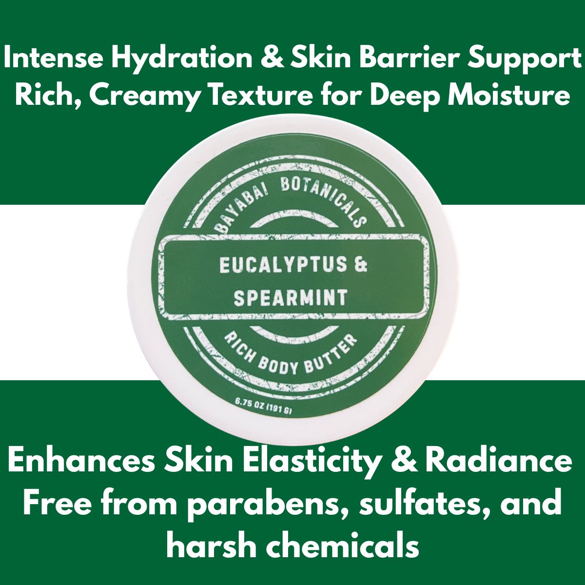 BAYABAI BOTANICALS RICH BODY BUTTER EUCALYPTUS & SPEARMINT