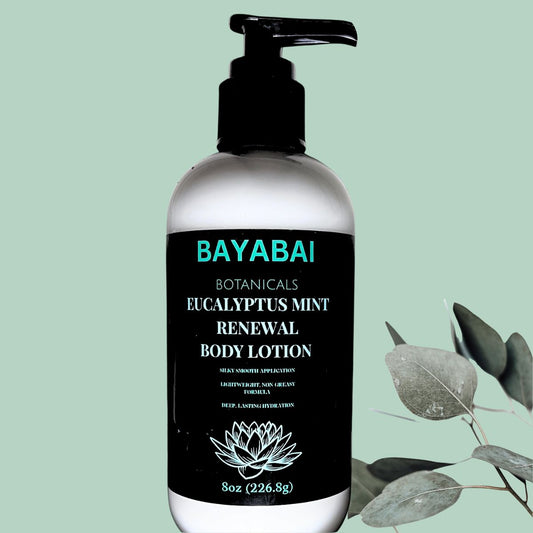 BAYABAI BOTANICALS EUCALYPTUS MINT RENEWAL BODY LOTION – 8 OZ