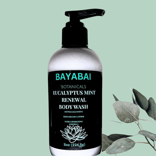 BAYABAI BOTANICALS EUCALYPTUS MINT RENEWAL BODY WASH 8OZ