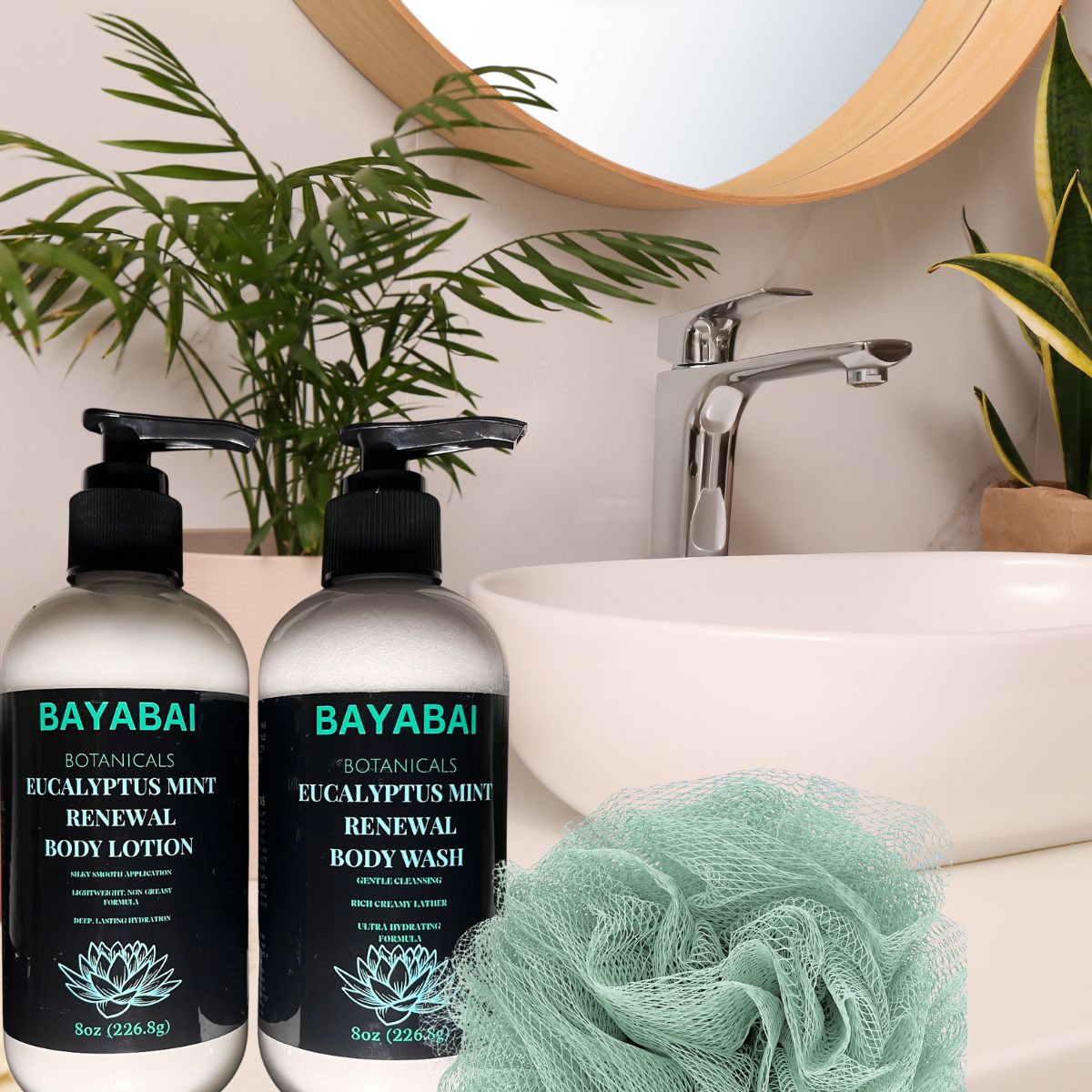 BAYABAI BOTANICALS EUCALYPTUS MINT RENEWAL BODY WASH 8OZ