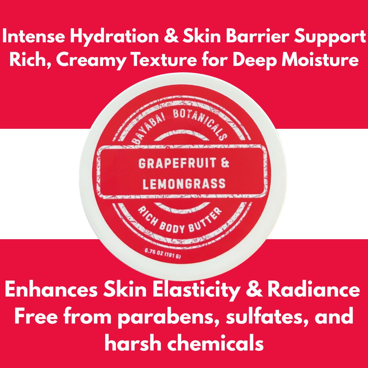 BAYABAI BOTANICALS RICH BODY BUTTER GRAPEFRUIT & LEMONGRASS