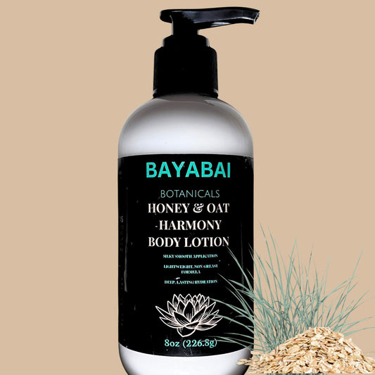 BAYABAI BOTANICALS HONEY & OAT HARMONY BODY LOTION – 8 OZ