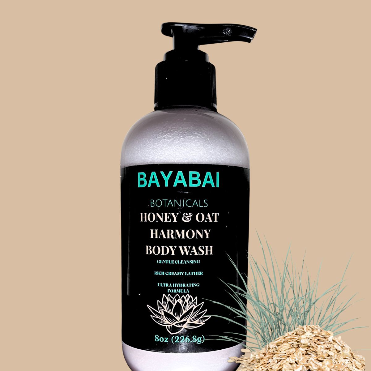 BAYABAI BOTANICALS HONEY & OAT HARMONY BODY WASH 8OZ