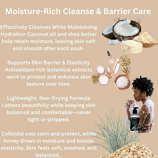 BAYABAI BOTANICALS HONEY & OAT HARMONY BODY WASH 8OZ