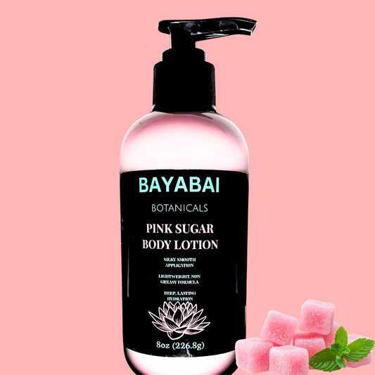 BAYABAI BOTANICALS PINK SUGAR BODY LOTION – 8 OZ