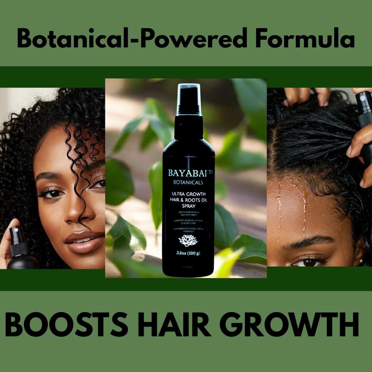 BAYABAI BOTANICALS ULTRA GROWTH HAIR & ROOTS OIL SPRAY – 3.2 OZ