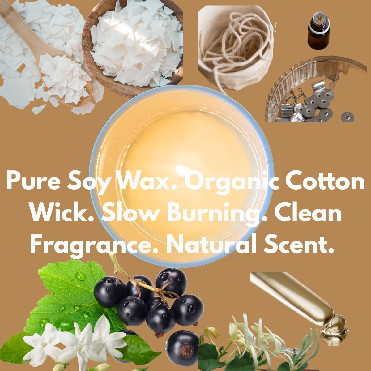 BLACK CURRANT & JASMINE-BAYABAI AROMATICS-8OZ SCENTED SOY CANDLE