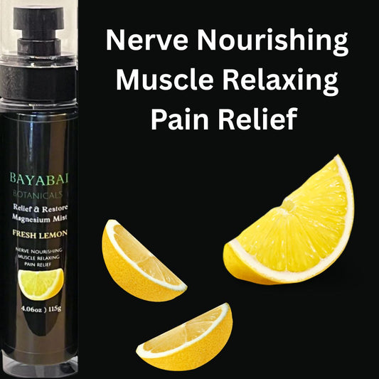 BAYABAI BOTANICALS RELIEF & RESTORE MAGNESIUM MIST FRESH LEMON 4 OZ