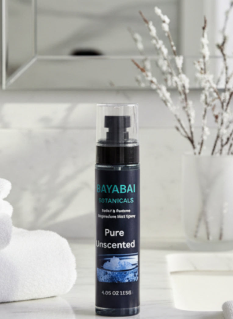 BAYABAI BOTANICALS RELIEF & RESTORE MAGNESIUM MIST PURE UNSCENTED  4.06 OZ