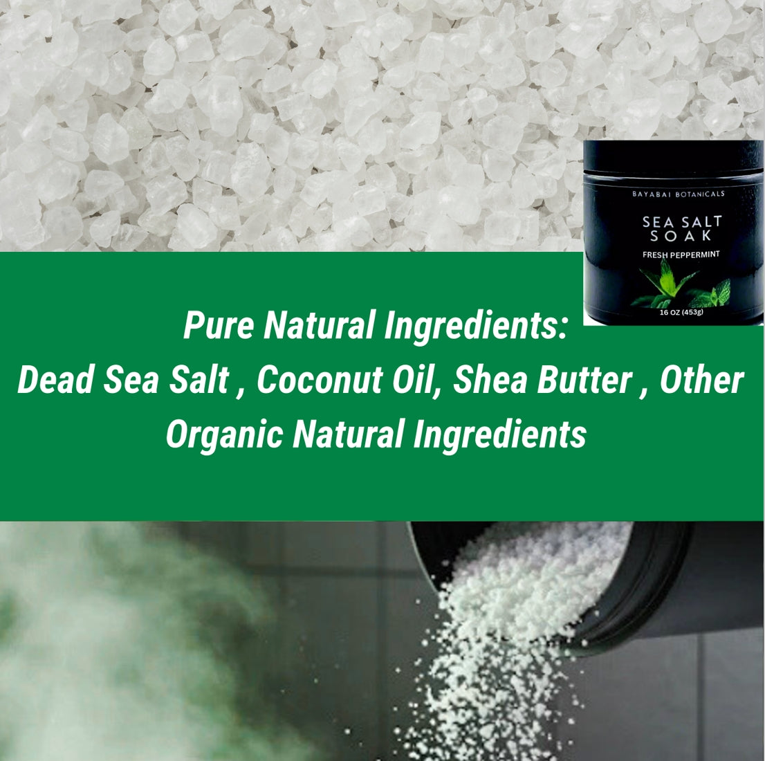 BAYABAI BOTANICALS SEA SALT SOAK FRESH PEPPERMINT